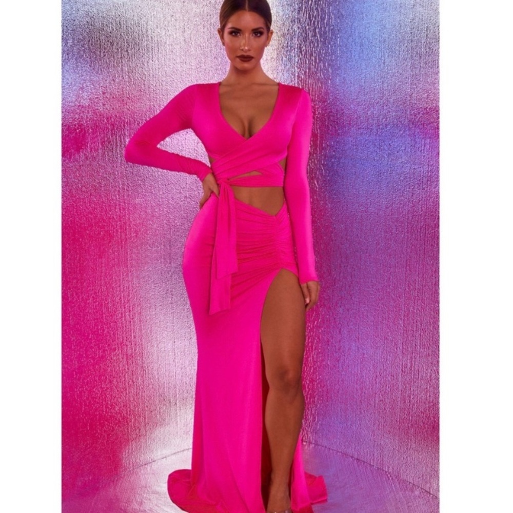 Oh Polly Hot Pink 2-piece Set